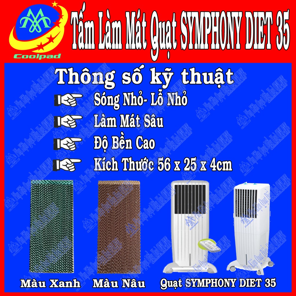 Tấm làm mát cho máy làm mát symphony diet 35