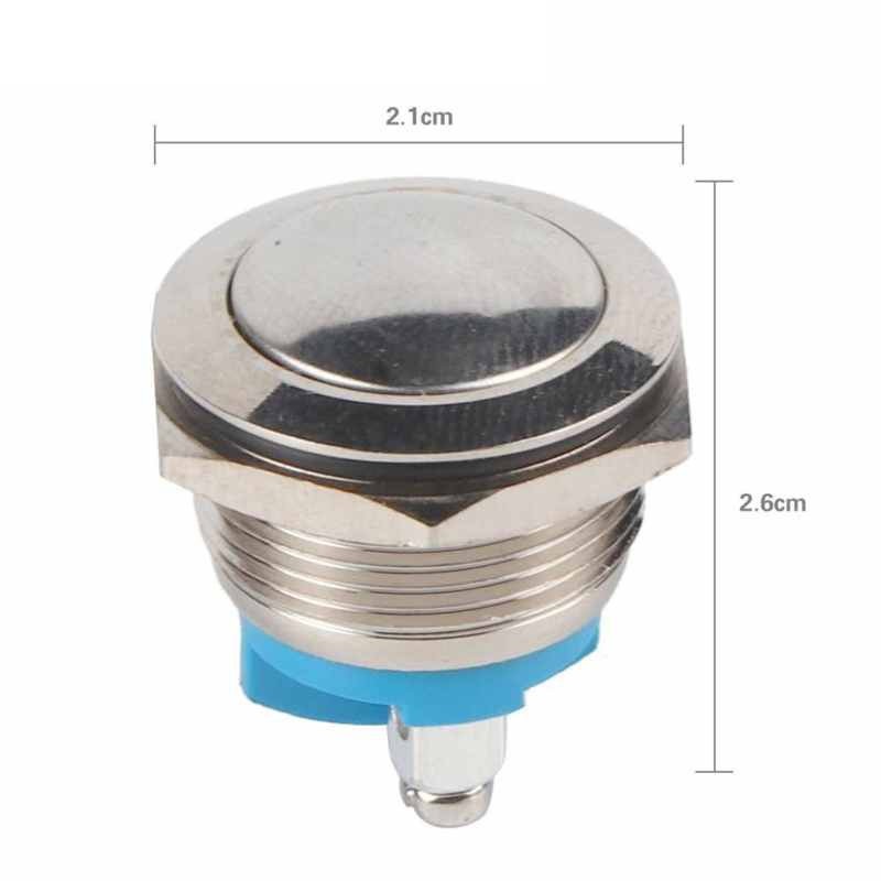 Nút nhấn đề khởi động , còi , kèn 19mm 12V kim loại - Công tắc nhấn / nhả cho xe hơi , ô tô