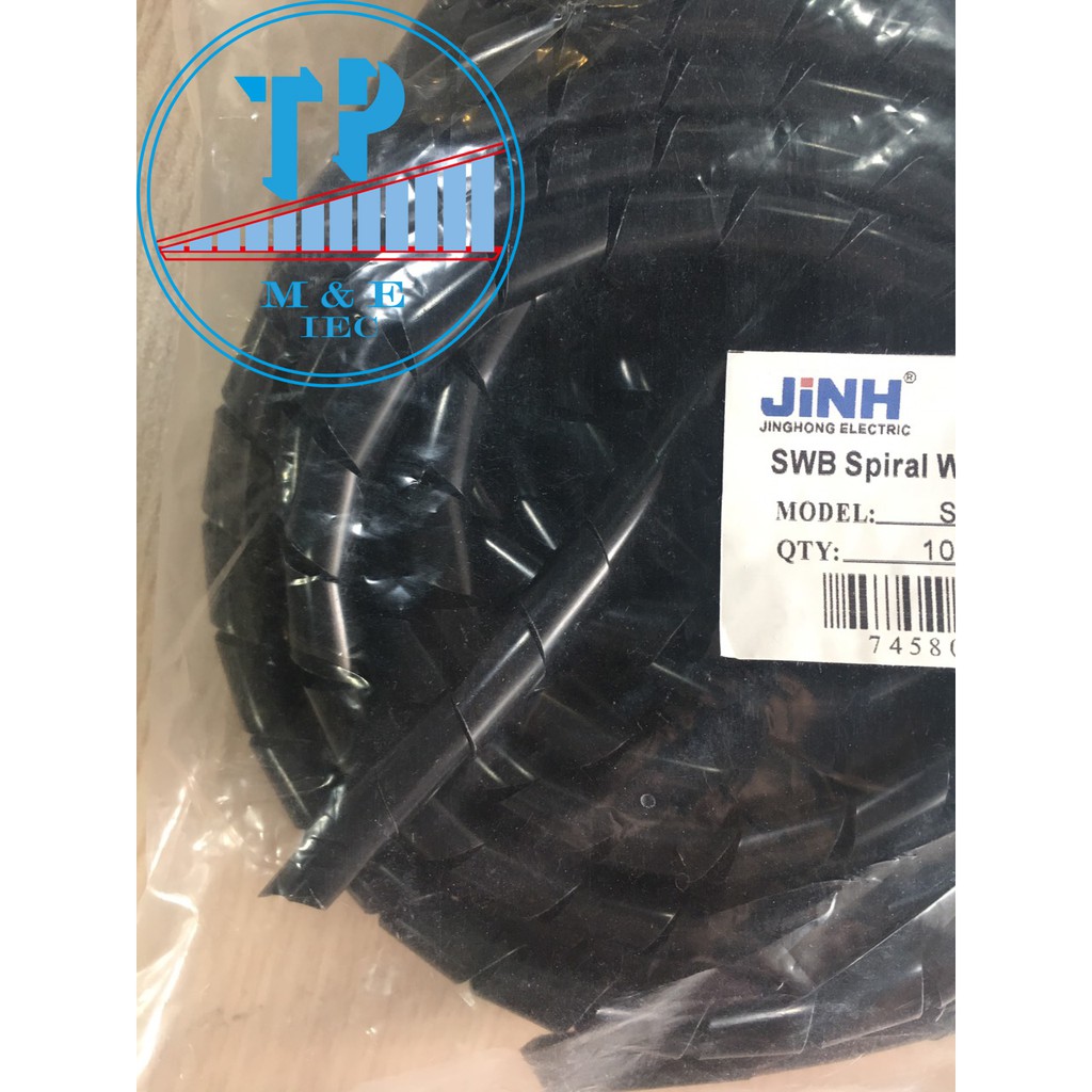Dây xoắn ruột gà phi 10 Trăng/ Đen