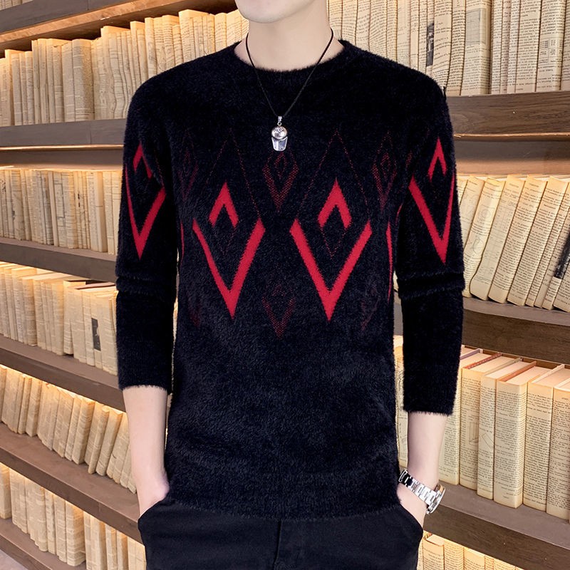 Áo Khoác Sweater Dệt Kim Dày Dặn Cổ Tròn Kiểu Hàn Quốc Thời Trang Cho Nam