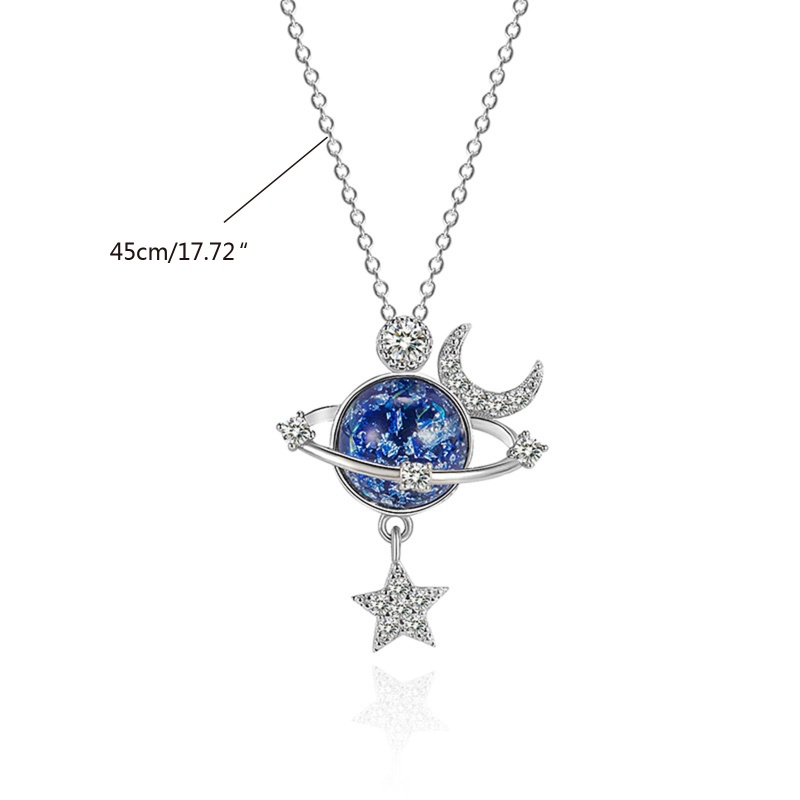 Vòng cổ Mặt Hình Ngôi Sao / Mặt Trăng Đính Đá Zircon / Mặt Trăng Nhỏ Phù Hợp Cho Lễ