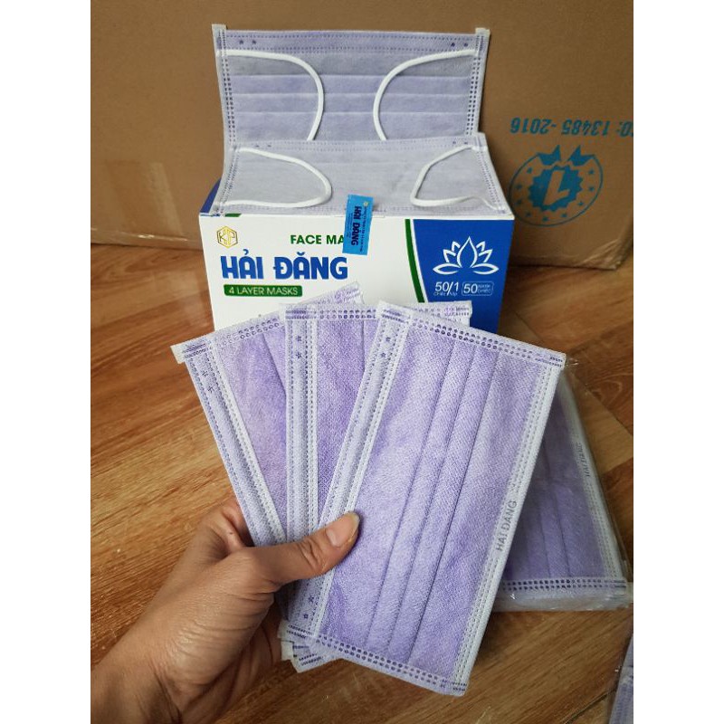 (Hot) Hộp 50 chiếc Khẩu trang y tế màu Tím | BigBuy360 - bigbuy360.vn