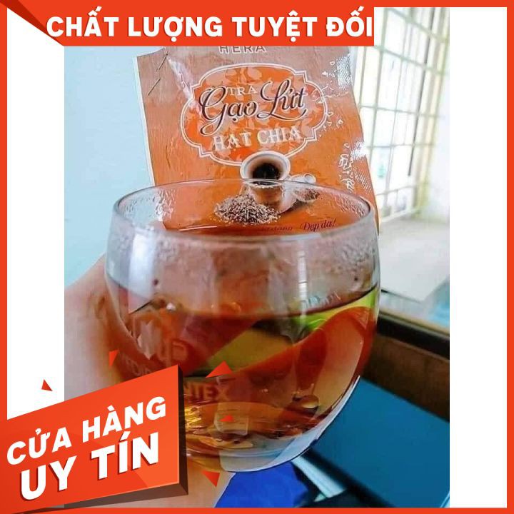 Trà gạo lứt hạt chia Hera , trà gạo lứt giảm cân , lợi sữa , trà cho người tiểu đường.