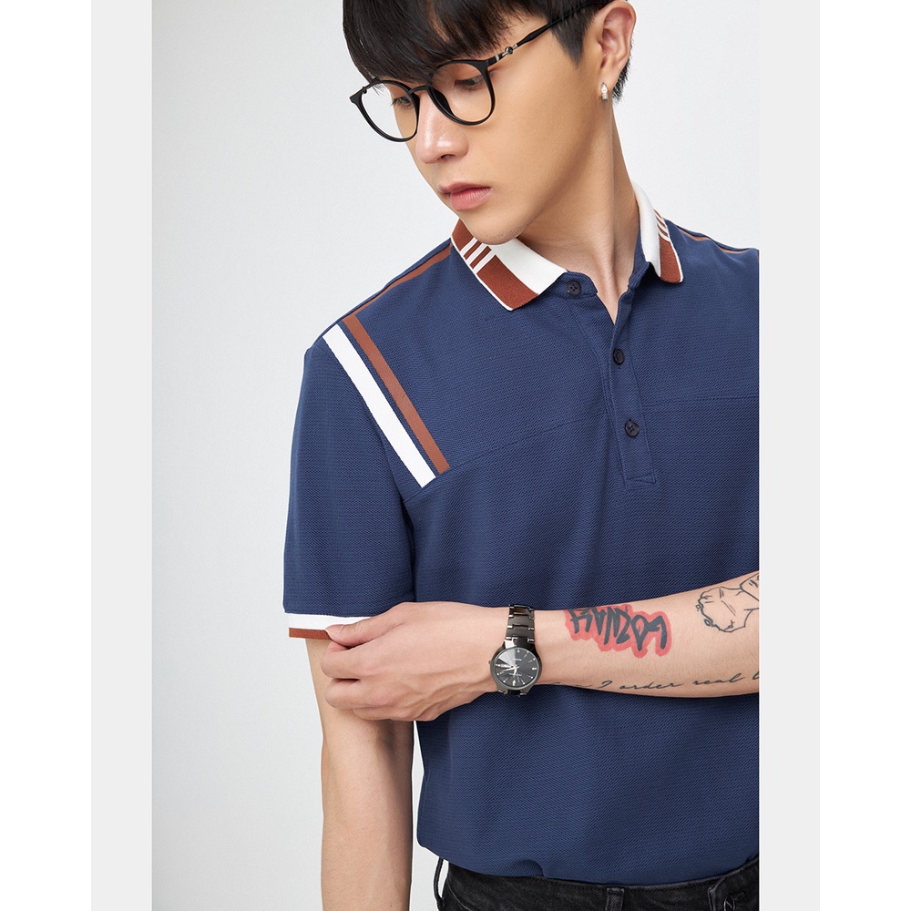 Áo polo nam BEN &amp; TOD R1300BB125 vải thun cotton 100%, nam tính, chỉnh chu, sang trọng, thanh lịch