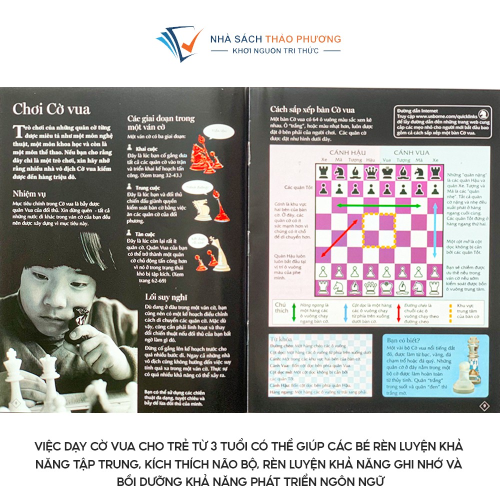 Sách - Chơi cờ vua cùng bé phát triển tư duy, tăng khả năng tập trung, ghi nhớ cho trẻ