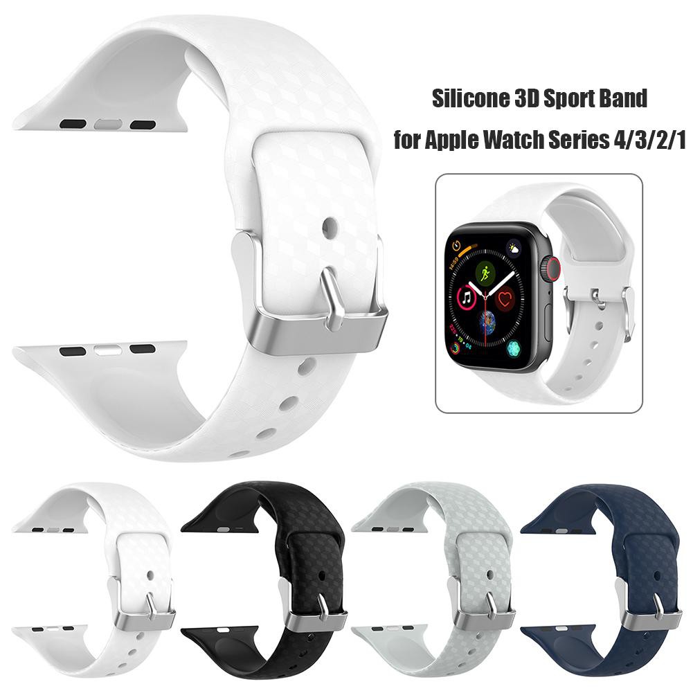 Dây đeo silicon 3D thời trang cho đồng hồ Apple Watch Series 1/2/3/4