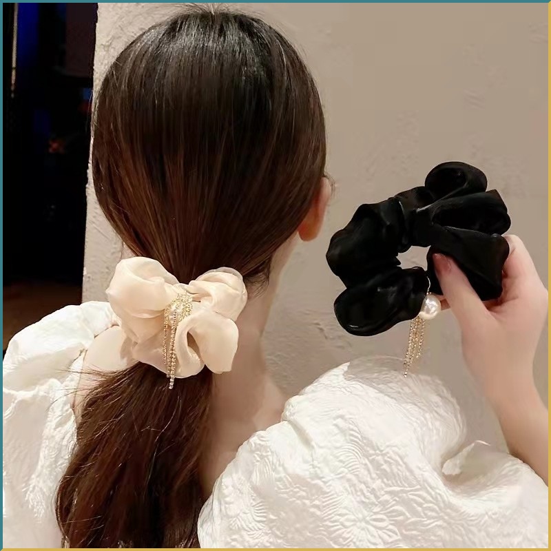 Dây Buộc Tóc Cao Su Phối Lưới Phong Cách Mới 2023