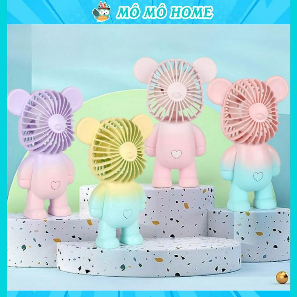 Quạt Mini Cầm Tay Bearbrick Quạt Sạc Tích Điện Cầm Tay Mô Mô Home