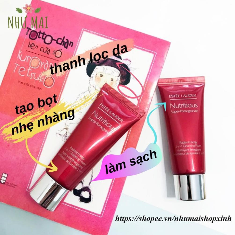 Sữa rửa mặt dưỡng da Estee Lauder Nutritious Super Pomegranate- Radiant Energy 2-in-1 Cleansing Foam 30ml