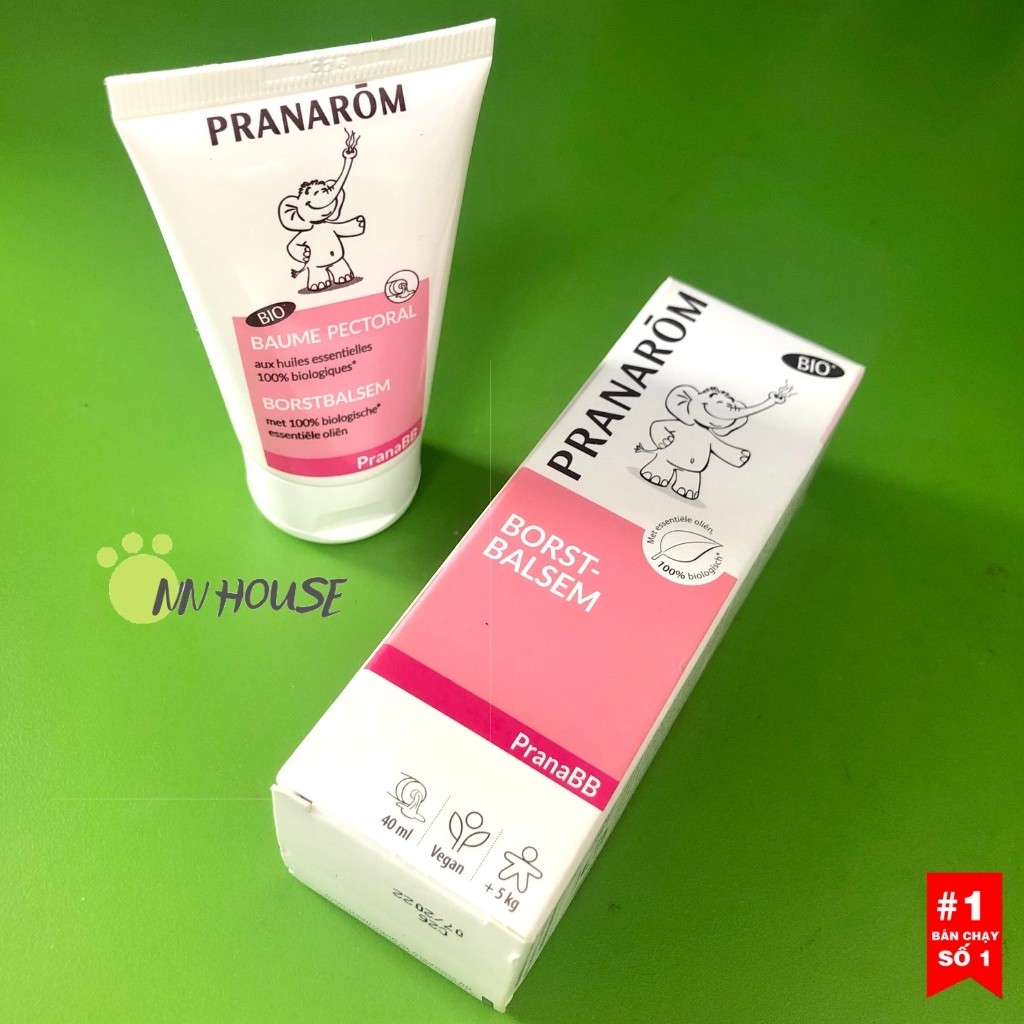 Kem bôi ấm ngực và lưng Pranarom PranaBB Baume Pectoral, kem giữ ấm cho bé organic - an toàn cho bé - NN HOUSE