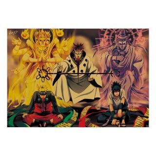 Cổ Điển Vintage Hoạt Hình Anime Naruto Sasuke Giấy Kraft Poster Trang Trí Phòng Miếng Dán Trang Trí Nhà Dán Tường