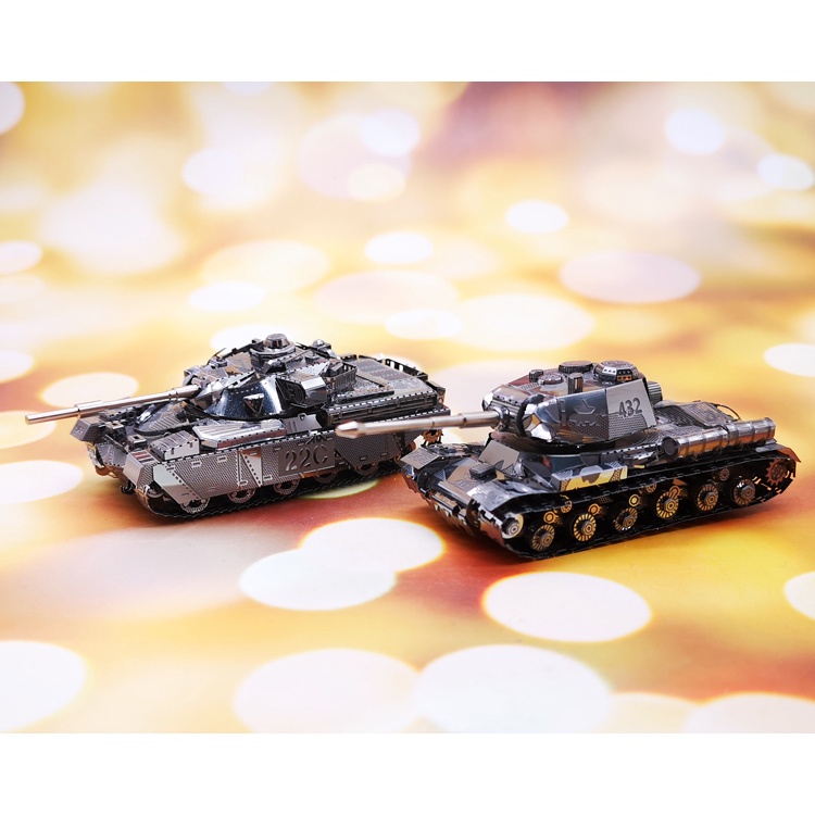 Mô hình xe Tăng kim loại lắp ráp 3D M1A2/ T54/ T34/Huayi Tiger I