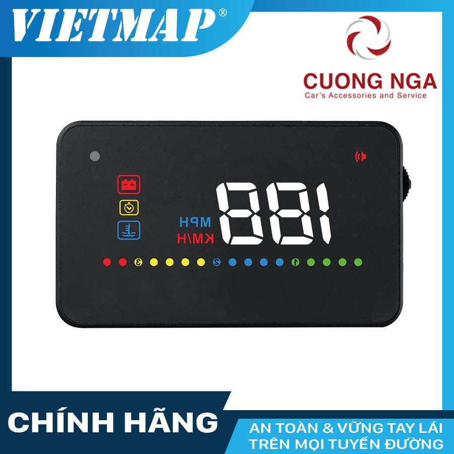 VIETMAP HUD V200 Hiển thị tốc độ lên kính lái Fullbox - hàng chính hãng bảo hành 12 tháng bao đổi trả