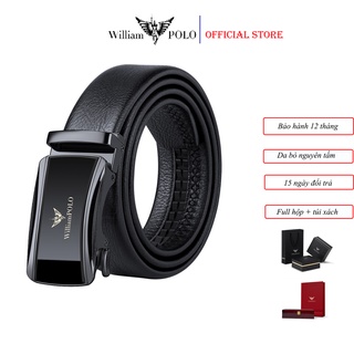 Thắt lưng nam cao cấp ,dây lưng nam , thắt lưng da , dây nịt nam da bò , dùng khóa tự động WILLIAMPOLO