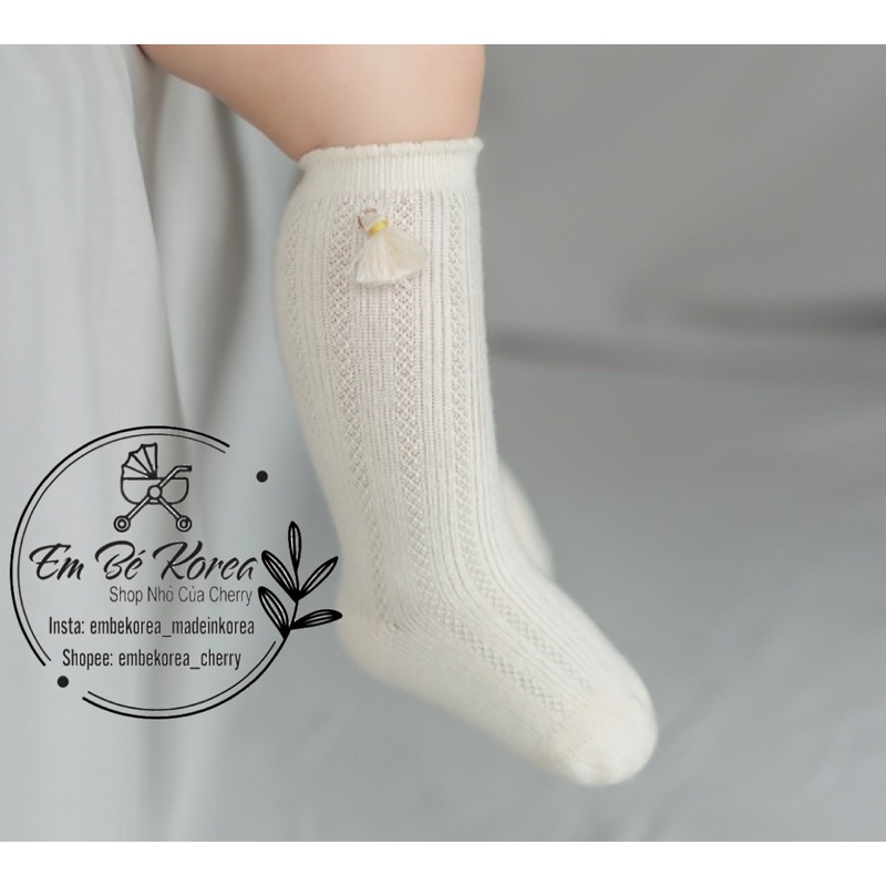 Tất bắp lưới lovely cho bé gái