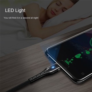 Cáp Sạc Nhanh 5a Micro Usb / Type-C Có Đèn Led Cho Android Và Ios Tiện Dụng