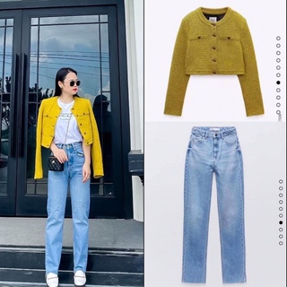 Áo khoác dạ tweed xuất