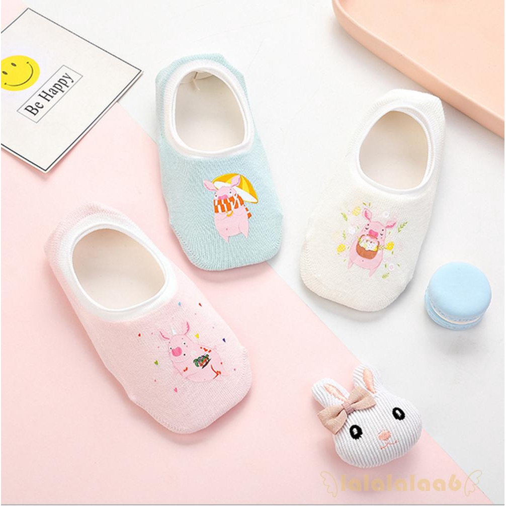 Set 3 đôi vớ chất cotton mềm mại chống trượt dành cho em bé