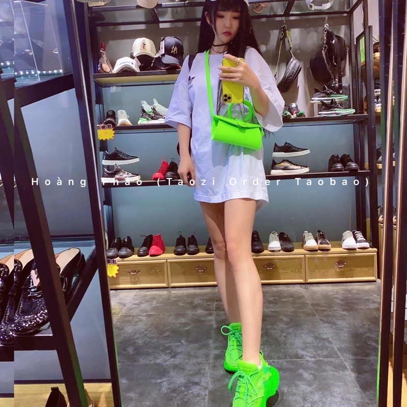 Túi đeo chéo quai xách tròn nắp gặp màu neon siêu đẹp ♥️