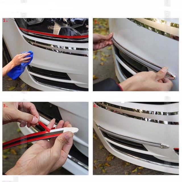 nẹp crom 4 góc chống xước trang trí cho xe ô tô