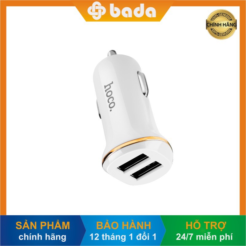 [Bada Shops] Tẩu sạc nhanh điện thoại trên ô tô HOCO Z1 | 2 cổng USB - hàng chính hãng | BigBuy360 - bigbuy360.vn