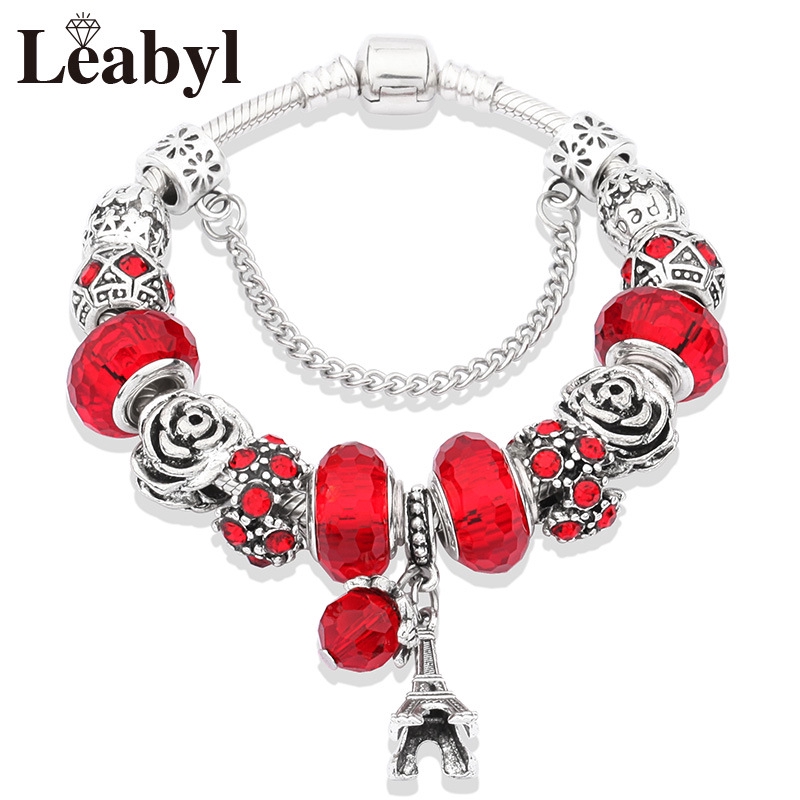 [Mã FA35 giảm 35K đơn 100K] Pandora Style exquisite red thousand face Crystal Beaded Bracelet P10926 | BigBuy360 - bigbuy360.vn