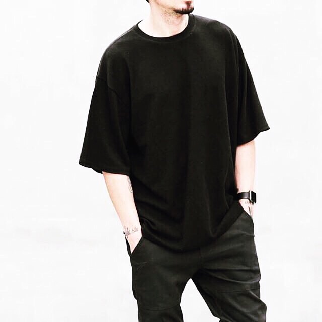 ÁO TEE OVERSIZED BASIC TRẮNG ĐEN UNISEX | BigBuy360 - bigbuy360.vn