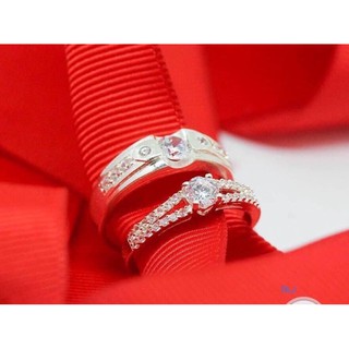 nhẫn đôi bạc italy 925