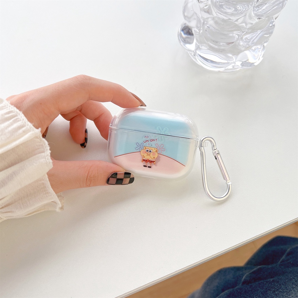 Vỏ Bảo Vệ Hộp Đựng Tai Nghe Airpods pro 2 2022 Kết Nối Bluetooth Không Dây Bằng TPU Trong Suốt Hình Mặt Cười