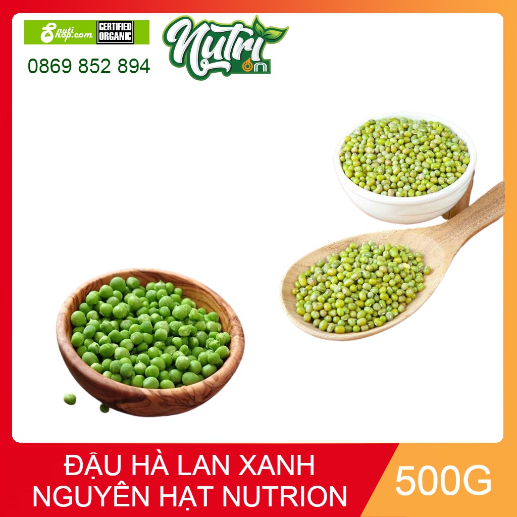 [Mã 154FMCGSALE giảm 8% đơn 500K] Đậu hà lan xanh nguyên hạt Nhập khẩu Argentina thương hiệu Nutrion 500g