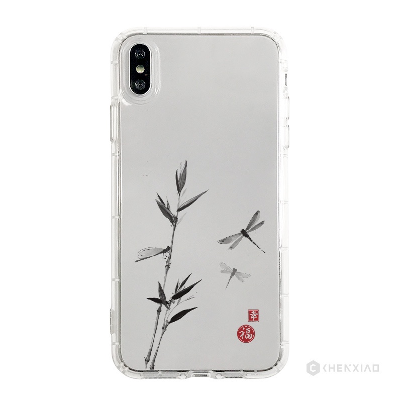 Ốp Điện Thoại Họa Tiết Hoa Sen / Cây Tre Cho iPhone 13 12 11 Pro Max mini 6 6S Plus 7 Plus 8 Plus SE 2020 XS Max X XR