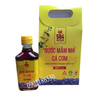 2 Chai nước mắm 584 Nha trang 60 độ đạm (chai thủy tinh 200ml)