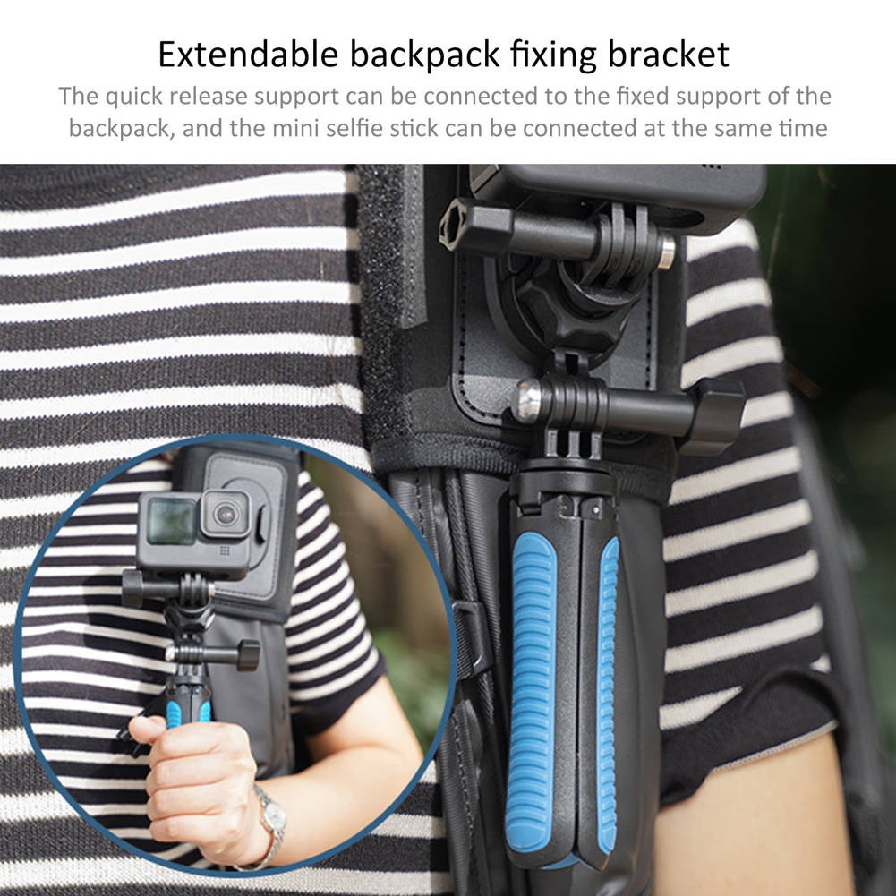 TELESIN Kẹp Gắn Máy Ảnh Xoay 360 Độ Cho Ba Lô