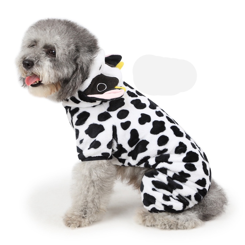 Áo cho chó mùa đông lông bò sữa - Quần áo chó con, chó lớn, chó poodle