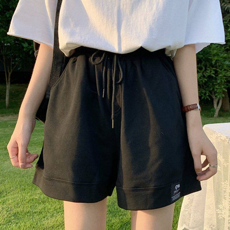 Quần Đùi Dáng Hàn In Logo Unisex 🦋FREESHIP🦋 Quần Short Ống Rộng Dây Rút Chất Chân Cua 2 Màu