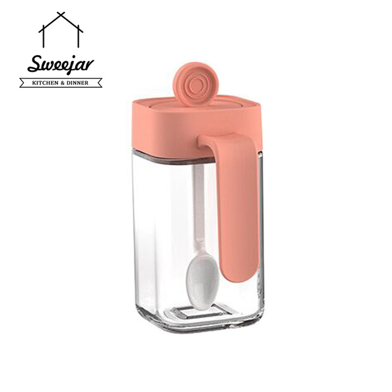 Bình đựng gia vị SWEEJAR bằng thủy tinh có nắp gắn muống và tay cầm tiện dụng 250ml