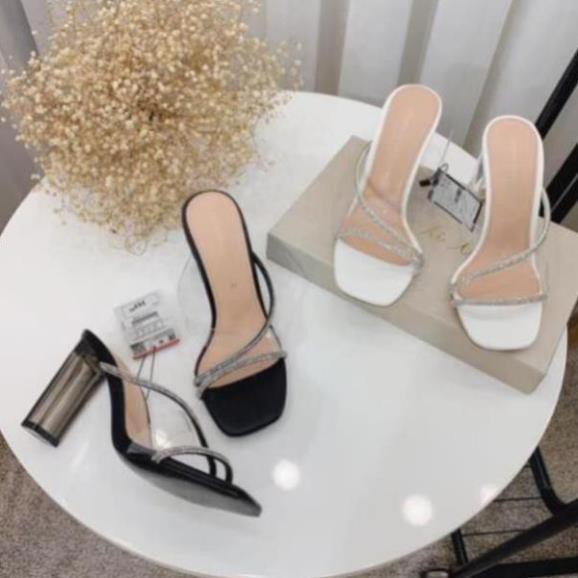 sale | Bán Chạy | HOT SALE Guốc zara mica trong quai đá gót trụ fullbox xuất dư Đẹp Xịn . 2020 new . 💯 ་ ; . :