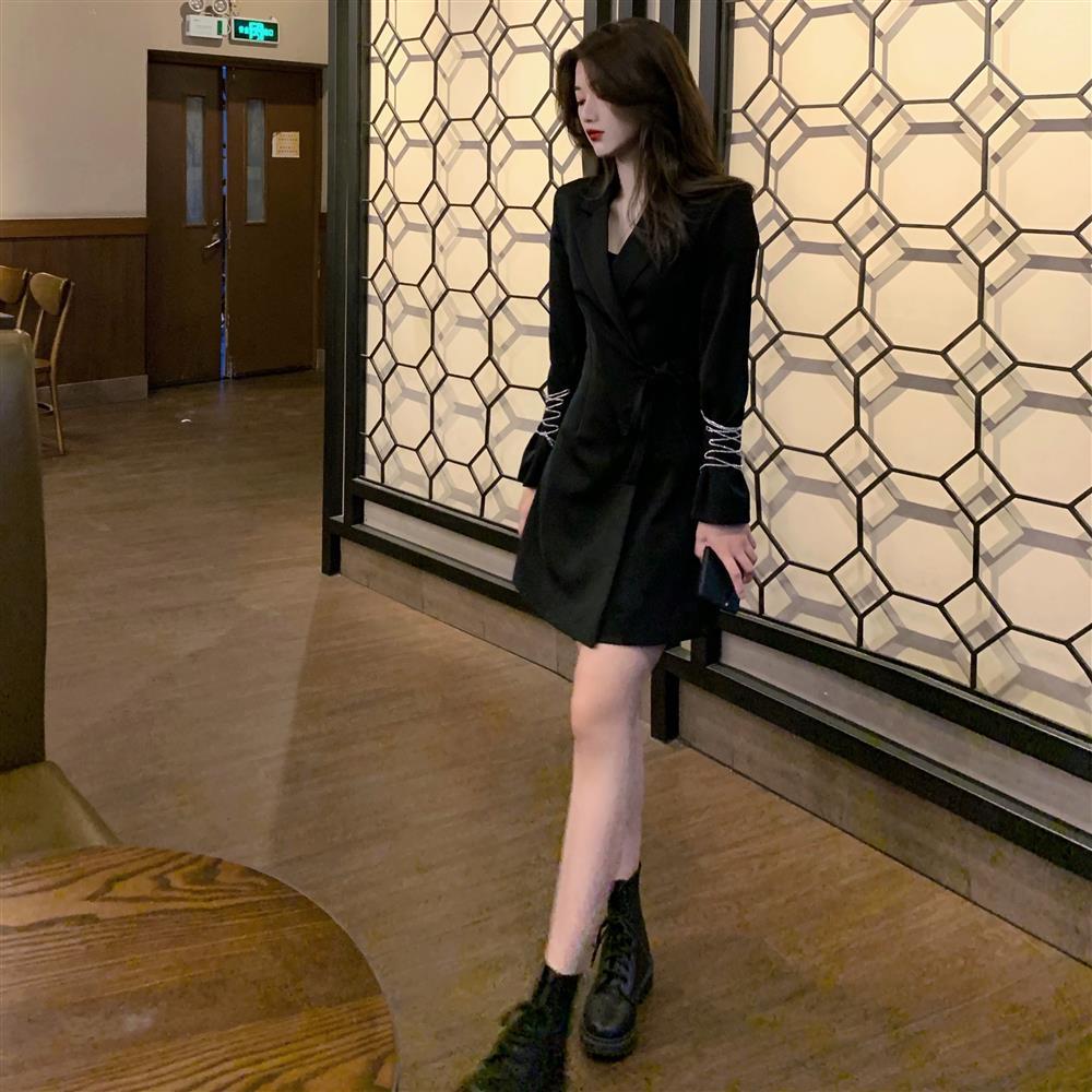 Đầm Tay Dài Cổ Bẻ Eo Thắt Dây Thời Trang Dành Cho Nữ | BigBuy360 - bigbuy360.vn