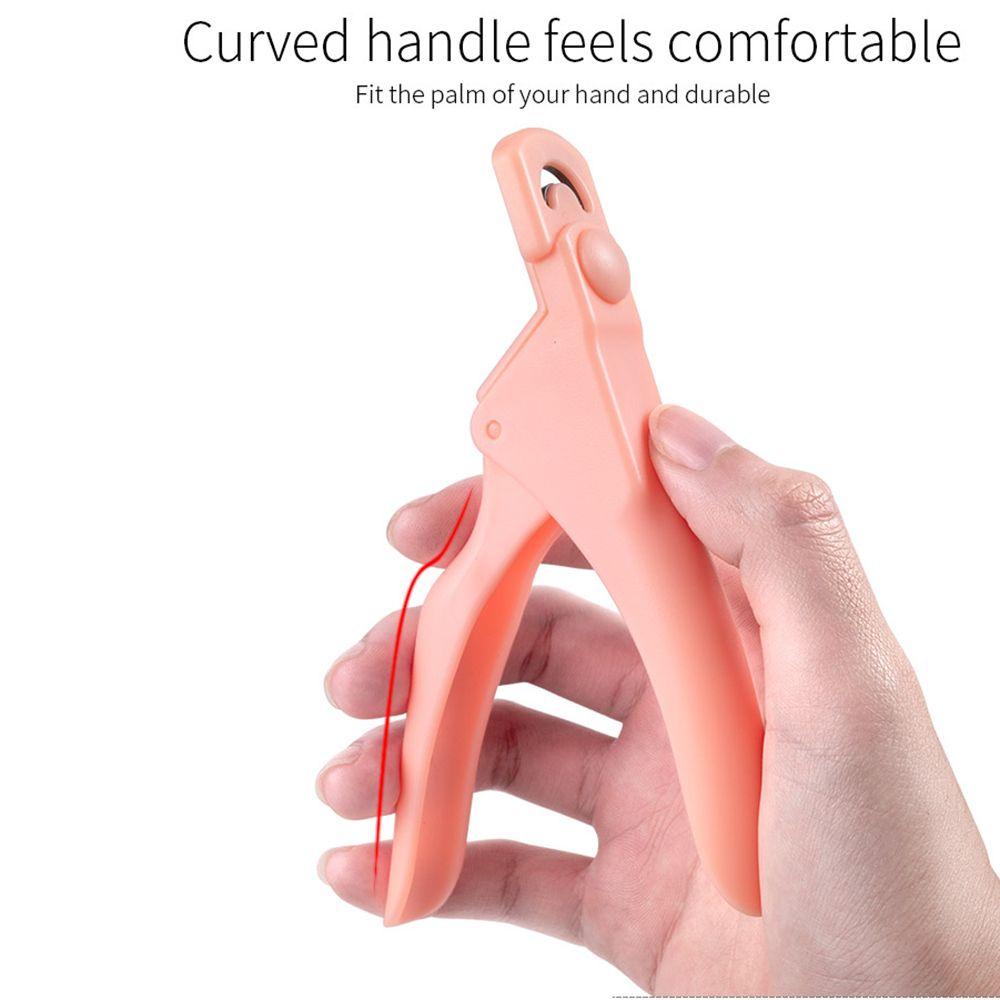 Kềm Cắt Móng Tay Giả Cạnh Tròn Bằng Nhựa