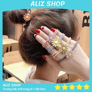 Dây buộc tóc hoa cúc chi nhiều màu aliz shop