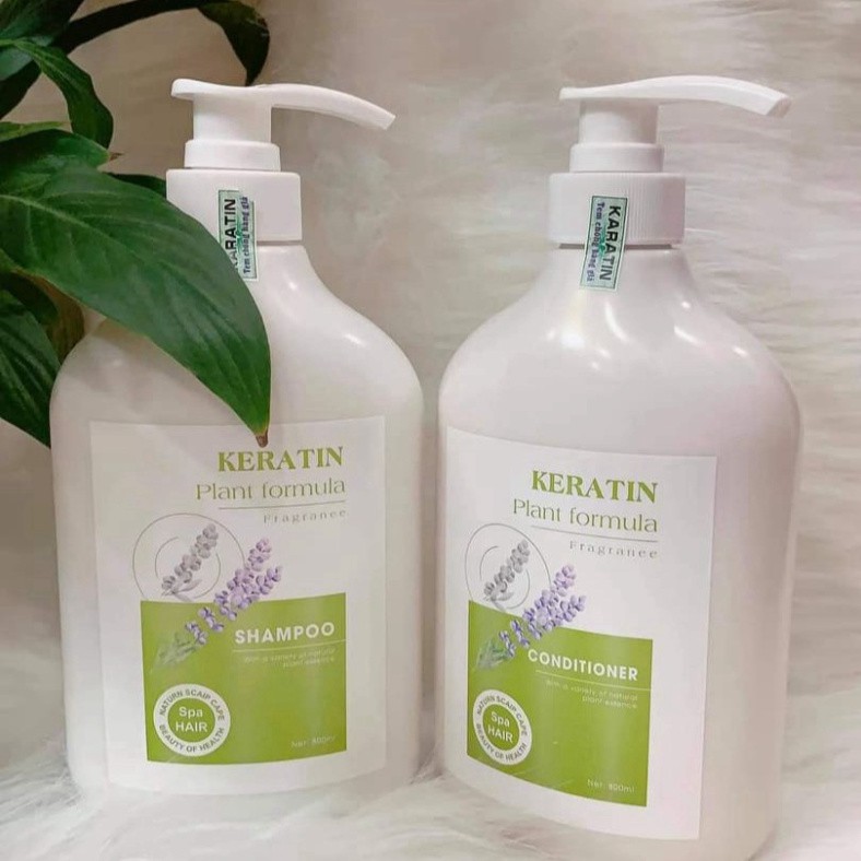 Dầu Cặp Collagen Keratin Plant Formula Siêu Mềm Mượt 800ml hương nước hoa rất thơm