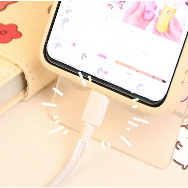 Kệ nhựa đỡ điện thoại Ipad dễ thương màu trong suốt mới lạ - quà tặng ý nghĩa