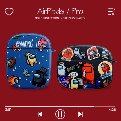 Case Airpod Among Us Các Dòng 1,2,3,RPO Chống Trầy Xước, Bảo Hành 6 Tháng