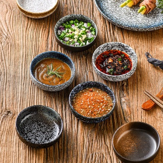 Đĩa sứ tròn nhỏ đựng nước chấm phong cách nhật bản