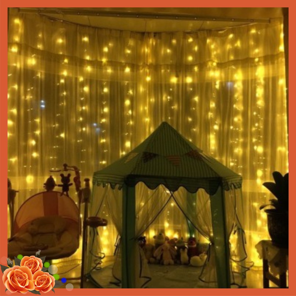 Đen LED dây dài dạng đèn rèm trang trí 3m*3m