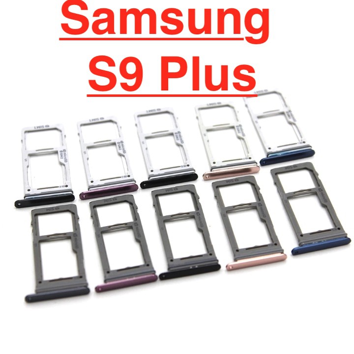 Khay đựng sim SAMSUNG S9 Plus miếng khay chứa thẻ nhớ ổ bắt sim sóng linh phụ kiện điện thoại thay thế hư rớt