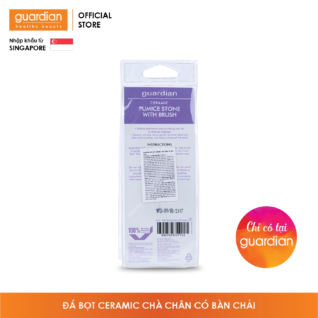 Đá bọt ceramic chà chân Guardian có bàn chải