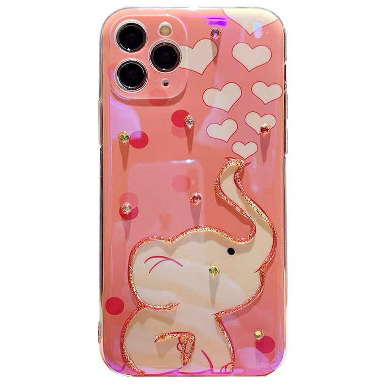 Ốp điện thoại hình voi/mèo hoạt hình cho Iphone Se / 7 / 7p / 8 / 8p / X / Xs / Xsmax / Xr / 11 / 12 / Pro / Pro Max