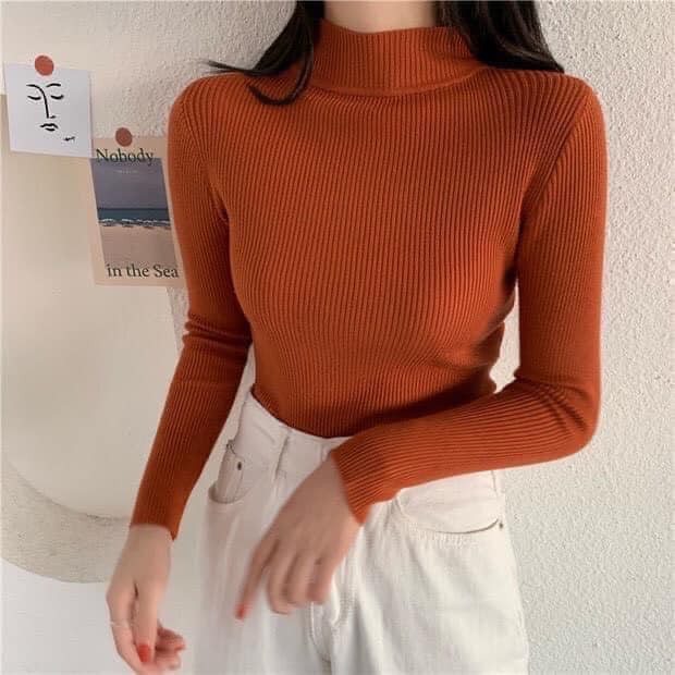 Áo len tăm dài tay cổ 3cm