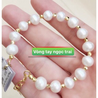 Vòng tay nữ bi 2 màu đồng non mạ vàng cao cấp